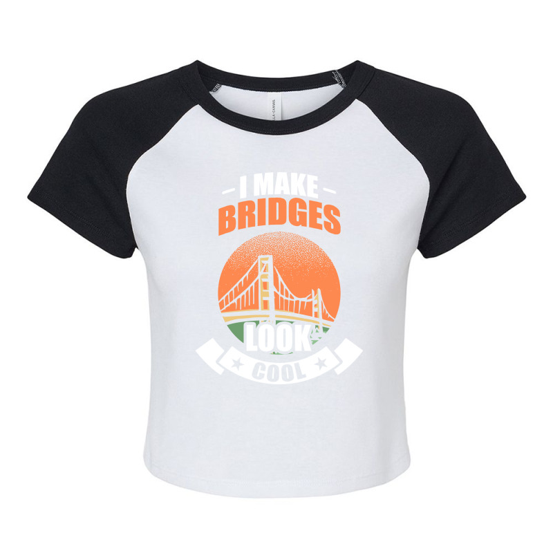 Civil Engineer Student Bridge Tunnels Engineering Raglan Crop Top by curjosweidez | Artistshot