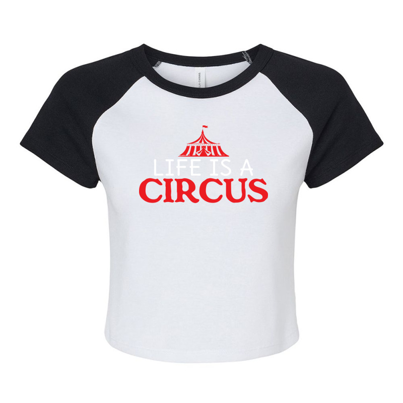 Circus Joke Saying Acro Acrobatics Clown Nature Raglan Crop Top by gribaolversj | Artistshot