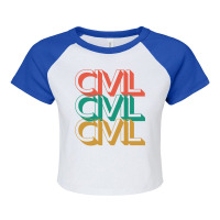 Retro Civil 70s Raglan Crop Top | Artistshot