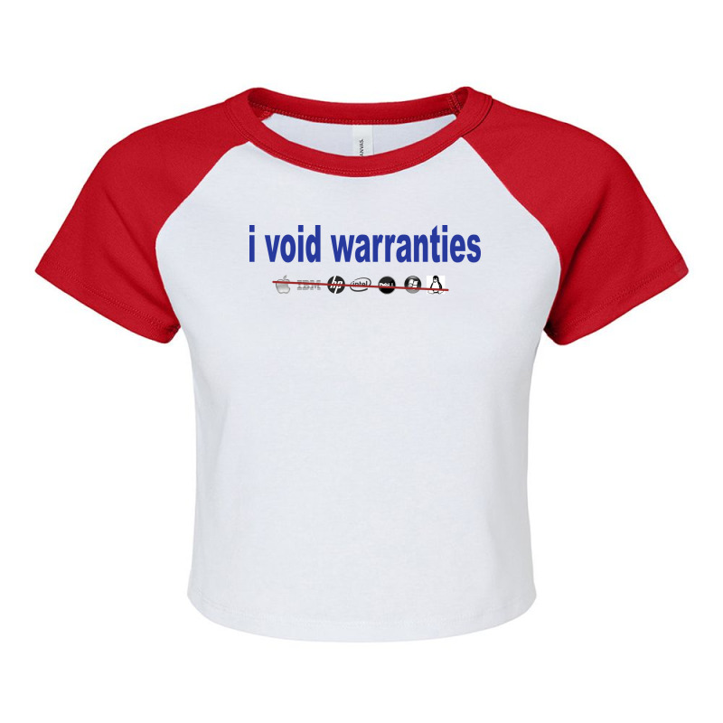 Computer Repairs I Void Warranties Raglan Crop Top by eehabnkamta8 | Artistshot