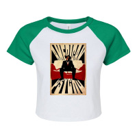 Blood American Psycho Raglan Crop Top | Artistshot