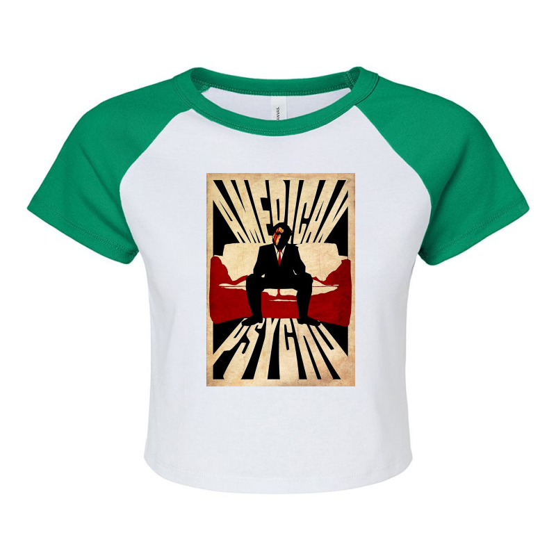 Blood American Psycho Raglan Crop Top by barleydixon | Artistshot