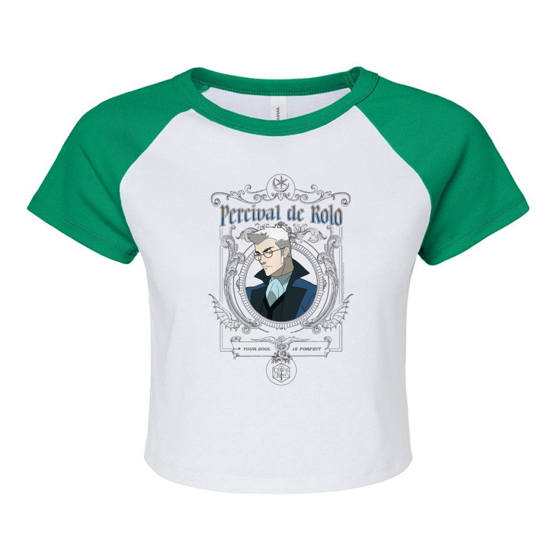 The Legend Of Vox Machina Percy Goth Frame Sweatsh Raglan Crop Top by marva | Artistshot