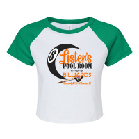 A Game Of Pool From The Zone Raglan Crop Top | Artistshot