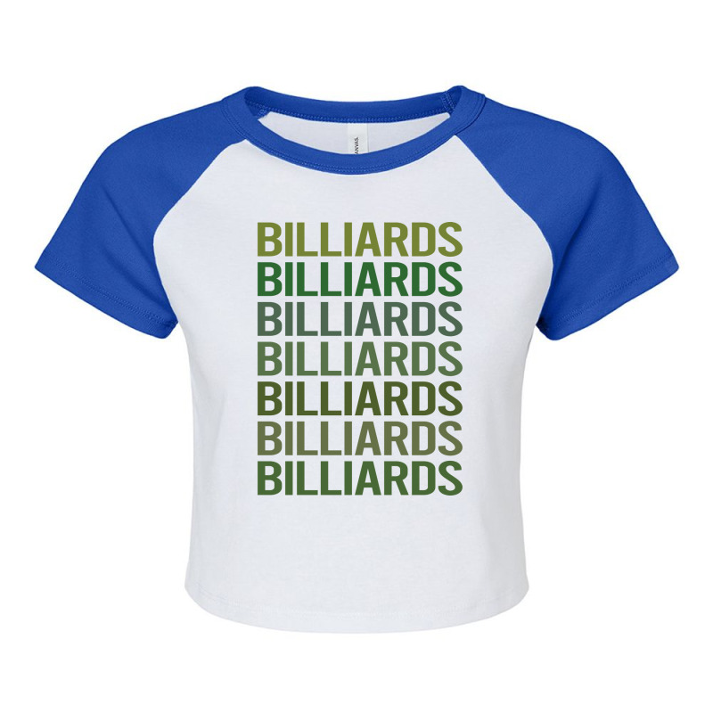 Green Text Billiards 1 Raglan Crop Top by gusevfabay5 | Artistshot