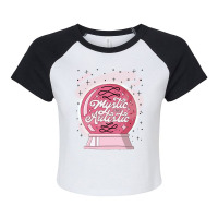 Mystic And Autistic Quote Raglan Crop Top | Artistshot