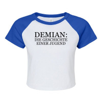 Hermann Hesse Cute Tumblr Raglan Crop Top | Artistshot