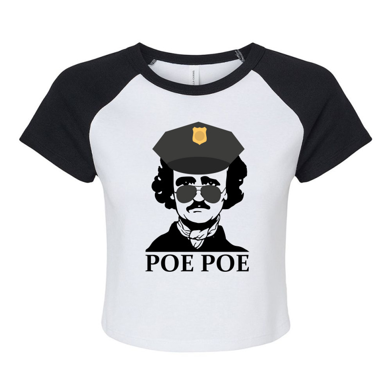 Poe Poe Police Funny Edgar Allan Poe Author Tumblr Raglan Crop Top by narailaiboudb | Artistshot