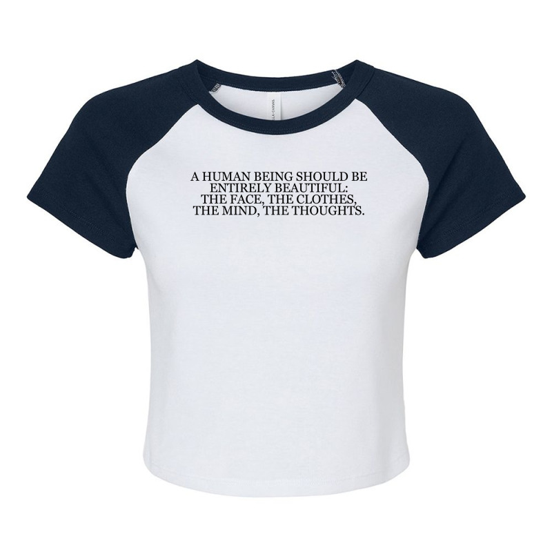 Anton Chekhov Hippie Quote Raglan Crop Top by anackymuuse | Artistshot