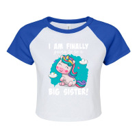 Im Finally Going To Be A Big Sister Announcement 2 Raglan Crop Top | Artistshot