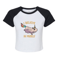 Hot Trend I Believe In Myself Funny Cute Spooky Raglan Crop Top | Artistshot