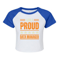 Proud Data Manager Nature Raglan Crop Top | Artistshot