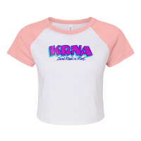 Krna Iowa City  1980s Radio Station Raglan Crop Top | Artistshot