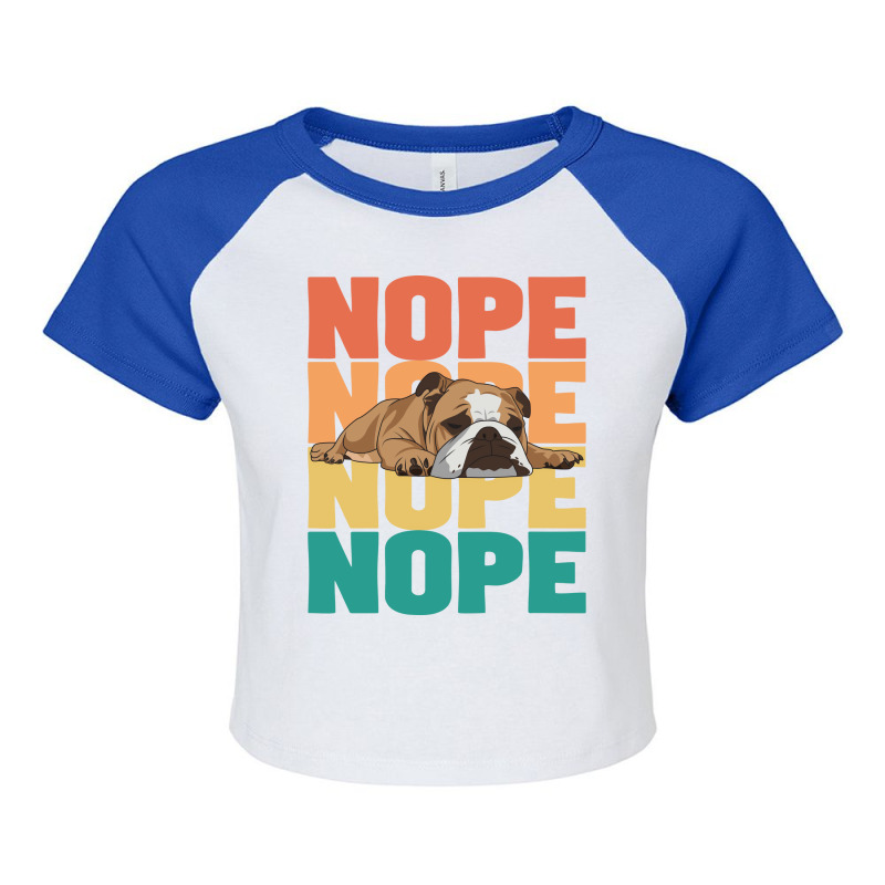 English Bulldog English Bulldog Nope Summer Raglan Crop Top by lameckogoyg | Artistshot