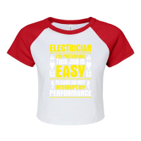 Electrician Lineman Wireman Electronics Technician Raglan Crop Top | Artistshot