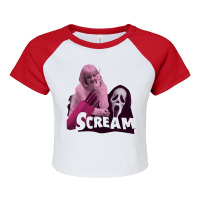 Scream With Girl Raglan Crop Top | Artistshot