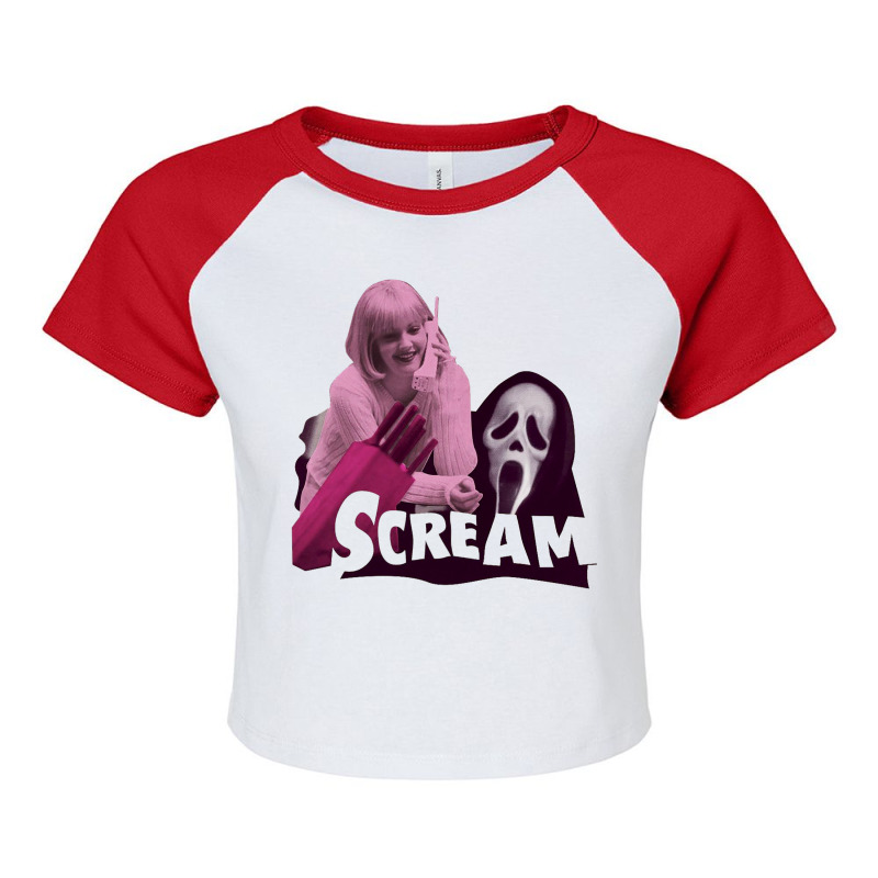 Scream With Girl Raglan Crop Top by jhonbar | Artistshot