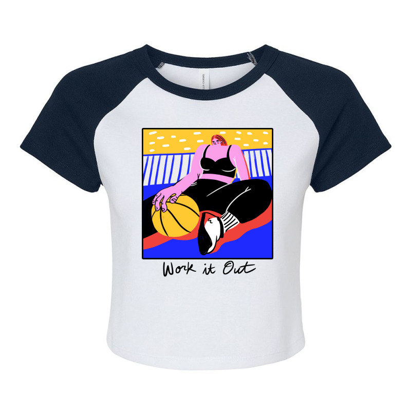 Work It Out 80s Raglan Crop Top by maricanakevr | Artistshot