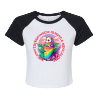 The Emptiness Inside Is Mine & Mine Alone Raglan Crop Top | Artistshot