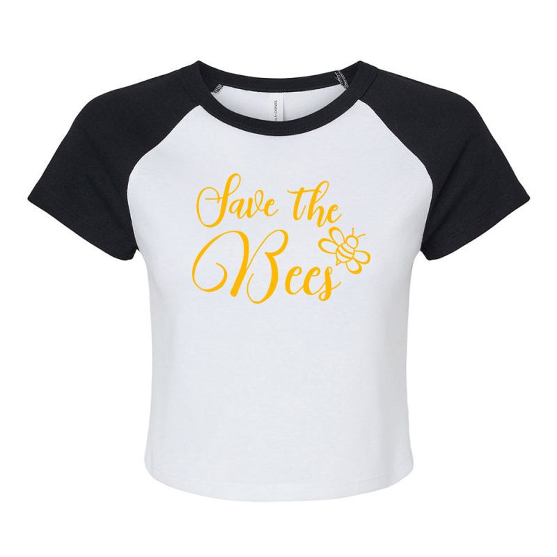 Save The Bees Travel (1) (1) Raglan Crop Top | Artistshot