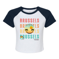 Global Warming Turns Brussels Into A Tropical Beac Raglan Crop Top | Artistshot