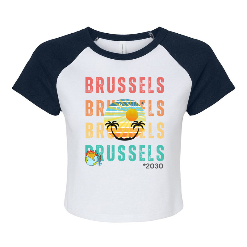 Global Warming Turns Brussels Into A Tropical Beac Raglan Crop Top by slagicsabbagu | Artistshot