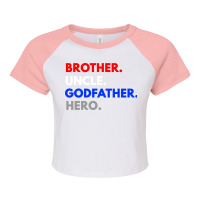 Brother Uncle Godfather Hero Blue Raglan Crop Top | Artistshot