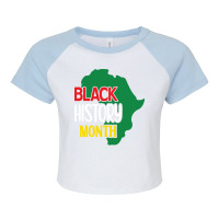 Black History Month Black Pride Distressed Design Raglan Crop Top | Artistshot