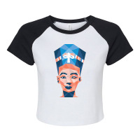 Geometric Nefertiti Travel Raglan Crop Top | Artistshot