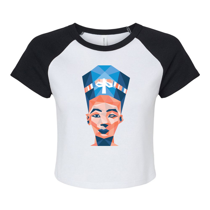 Geometric Nefertiti Travel Raglan Crop Top by sajrulifaho | Artistshot