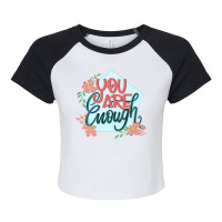 You Are Enough Cool Raglan Crop Top | Artistshot