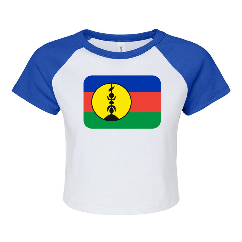 New Caledonia Flag Gift Raglan Crop Top by zotyajhamylr | Artistshot