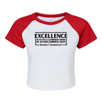 Excellence Booker T Washington Black History Quote Raglan Crop Top | Artistshot