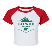 Go Wild In Idaho Cute Blue Raglan Crop Top | Artistshot