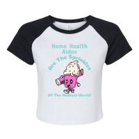 Home Health Aide Vintage Retro Funny Art Gift Idea Raglan Crop Top | Artistshot