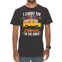 I Carry The Cutest Pumpkins Thanksgiving School Bu Vintage T-shirt | Artistshot