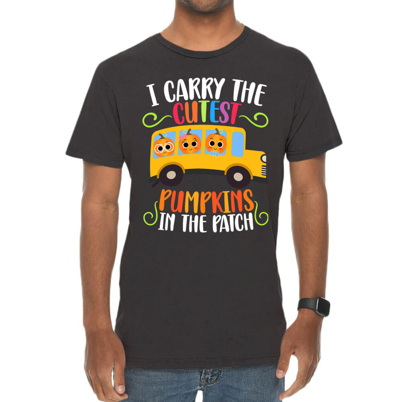 I Carry The Cutest Pumpkins Thanksgiving School Bu Vintage T-shirt | Artistshot