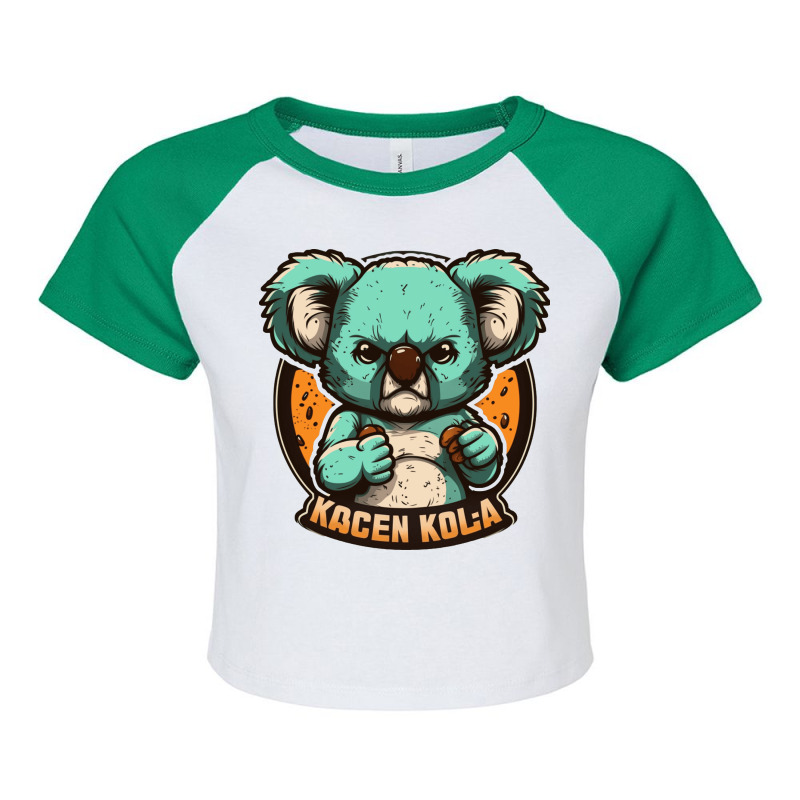 Koala Master Angry Raglan Crop Top by ConnorOlson191 | Artistshot