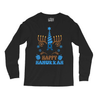 Happy Hanukkah Unicorn Chanukah Menorah Dreidel Long Sleeve Shirts | Artistshot