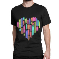 Heart Love Books Literary Reader Writer Reading Bo Classic T-shirt | Artistshot