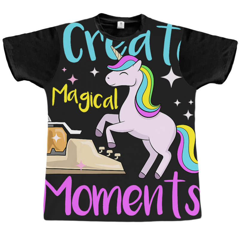 I Create Magical Moments Author Unicorn Writer Graphic T-shirt by DilynnRinker | Artistshot