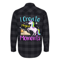 I Create Magical Moments Author Unicorn Writer Flannel Shirt | Artistshot