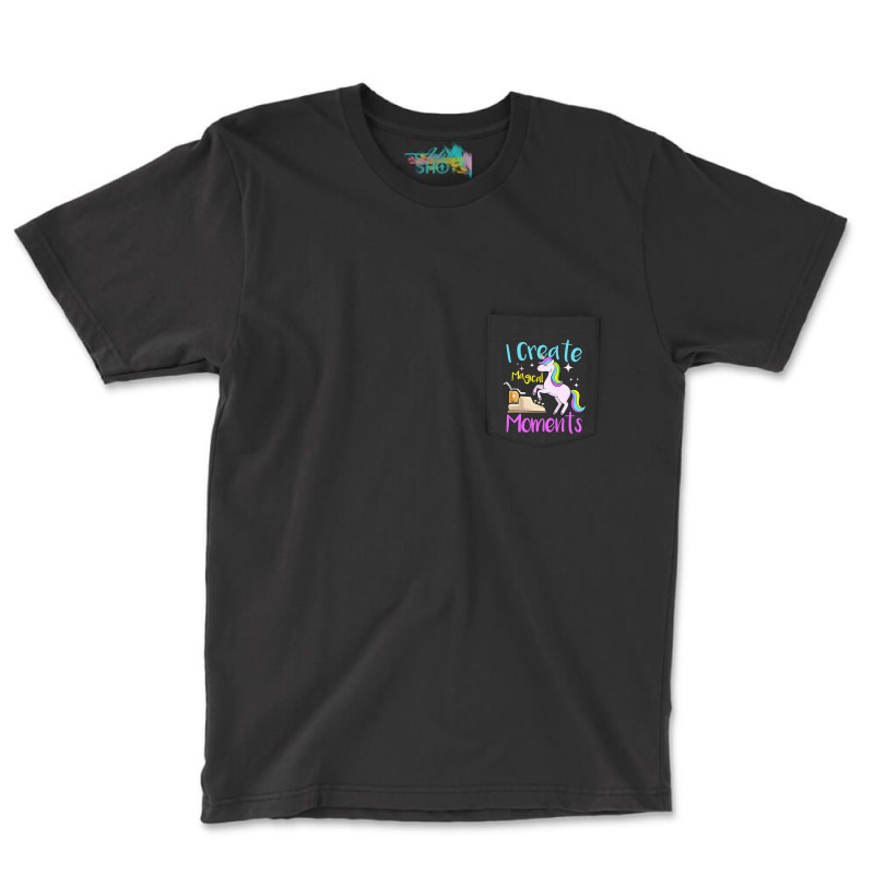 I Create Magical Moments Author Unicorn Writer Pocket T-Shirt by DilynnRinker | Artistshot