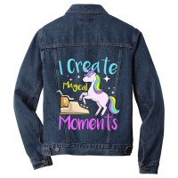 I Create Magical Moments Author Unicorn Writer Men Denim Jacket | Artistshot