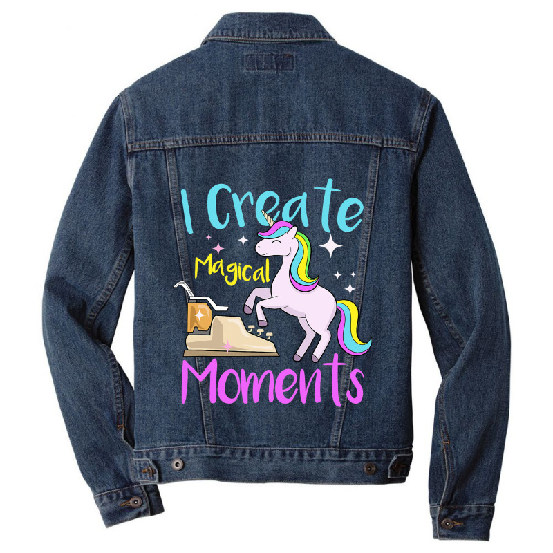 I Create Magical Moments Author Unicorn Writer Men Denim Jacket by DilynnRinker | Artistshot