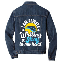 I Am Always Writing A Story In My Head Author Nove Men Denim Jacket | Artistshot