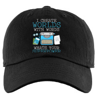 I Create Worlds Of Words Writer Novel Author Book  Kids Cap | Artistshot