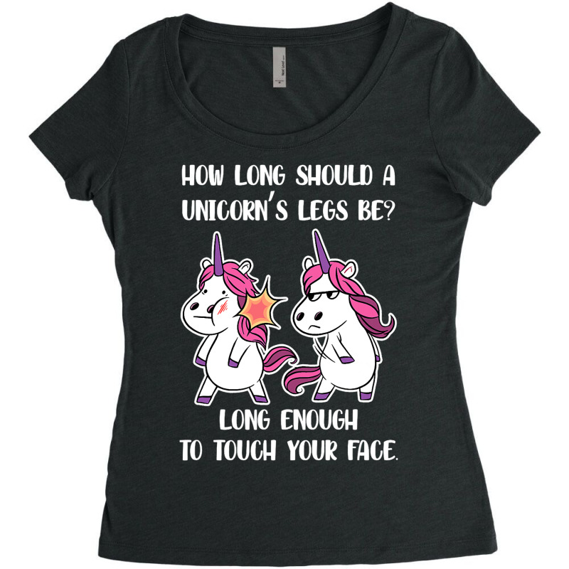 Funny Unicorn Humor Cute Unicorns Graphic Novelty  Women's Triblend Scoop T-shirt by AleaAlmondz | Artistshot