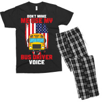 Funny Dont Make Me Use My School Bus Driver Voice Men's T-shirt Pajama Set | Artistshot