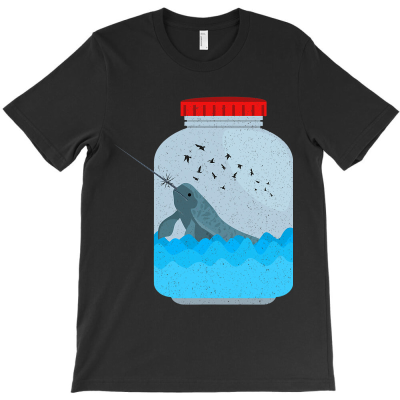 Funny Narwhal Glass Narwhal Unicorn Of The Sea T-shirt | Artistshot